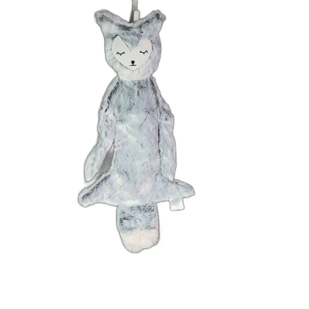 Slumberkins Fox Plush Lovey Gray White 19.5in Stuffed Animal Comfort Toy